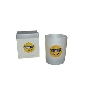 Primal Elements Icon Candle Smiling Face w/Sunglasses 9 oz Open Box New